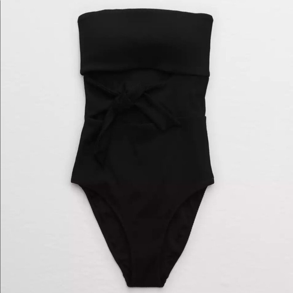 Aerie Ribbed Wrap Strapless One Piece Swimsuit - Picture 5 of 15
